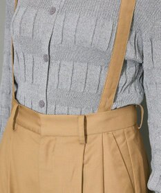 Green Parks サスペンダー付タックパンツ