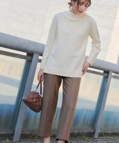 Tiaclasse 【日本製・洗える】すふれ起毛ワイドパンツ