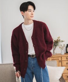 WEGO モヘアライクBIGカーディガン