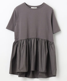 ANY L 【洗濯機可能】ペプラム チュニック丈トップス