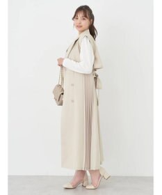 earth music&ecology サイドプリーツジレンチ