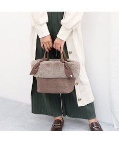 UNBILLION カシュカシュ cachecache / エコファーコンビリボントートバッグ