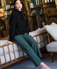 Tiaclasse 【日本製・洗える】すふれ起毛ワイドパンツ