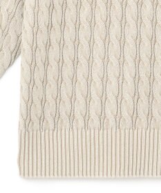 J.PRESS YORK STREET 【UNISEX】ピグメントコットン ケーブルニット