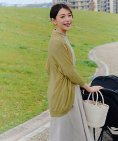 Tiaclasse 【洗える】麻調シャーリングハイネックワンピース