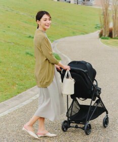 Tiaclasse 【洗える】麻調シャーリングハイネックワンピース