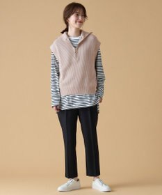 ANY ハーフジップニットベスト