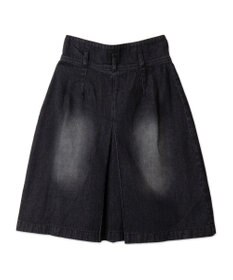 WEGO ヴィンテージウォッシュデニムプリーツミドルスカート