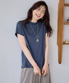 ANY 【UVケア/接触冷感】モックネックフレンチスリーブＴシャツ