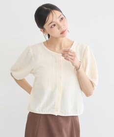 earth music&ecology 前後２ｗａｙパフスリーブカーディガン