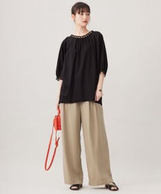 自由区 S 【洗える】コード刺繍 カットソー