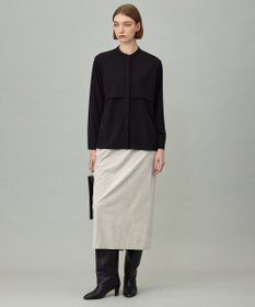 ICB 【洗える】イージージョーゼット バンドカラーカットソー