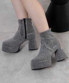 WEGO ストーム付きワイドヒールショートブーツ