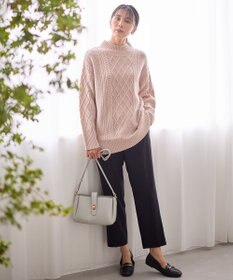 ANY L ソフトタッチケーブルニットチュニック