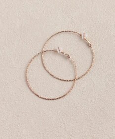 Phoebe ツイストラインフープイヤリング　ローズゴールド
