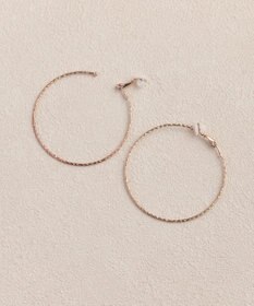 Phoebe ツイストラインフープイヤリング　ローズゴールド