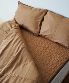 京和晒綿紗 柿渋染めガーゼ敷パッド (脱脂綿入り) 4層 セミダブルサイズ(120×210)