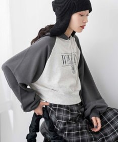 WEGO ラグランショートパーカー