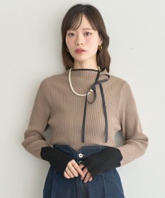 earth music&ecology ハイネックリブニットプルオーバー