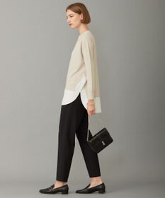 ICB 【洗える】クロスコンビ シャツドッキングプルオーバー