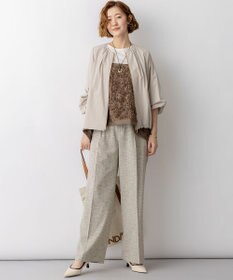 23区 L 【先行予約】リネンライクブッチャー ワイドパンツ