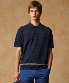 JOSEPH ABBOUD 【エコ素材/軽量/通気性/速乾性】ペーパーヤーンニット ポロ