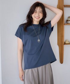 ANY 【UVケア/接触冷感】モックネックフレンチスリーブＴシャツ