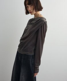 Green Parks シアーベロアオフショル長袖プルオーバー