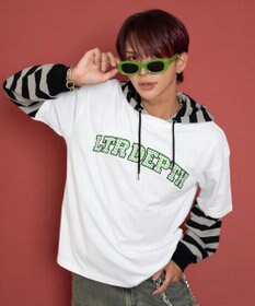 WEGO 【ユニセックス着用ITEM/MLサイズ展開】チェックカレッジグラフィックT（SS）