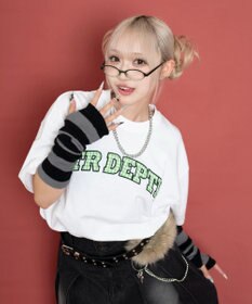 WEGO 【ユニセックス着用ITEM/MLサイズ展開】チェックカレッジグラフィックT（SS）