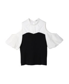 earth music&ecology オープンショルダードッキングプルオーバー