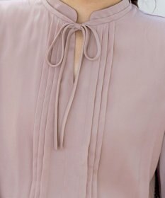 Tiaclasse 【洗える】細リボンギャザーワンピース