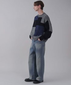 WEGO 【ユニセックス着用ITEM】ベロアモールカラーブロックプルオーバー