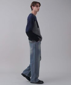 WEGO 【ユニセックス着用ITEM】ベロアモールカラーブロックプルオーバー