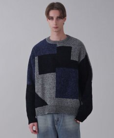 WEGO 【ユニセックス着用ITEM】ベロアモールカラーブロックプルオーバー