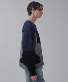 WEGO 【ユニセックス着用ITEM】ベロアモールカラーブロックプルオーバー