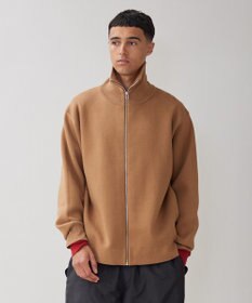 UNFILO MENS 【男女兼用/新色追加】スウェットライク ジップ タートルネックニット [24年秋冬商品]