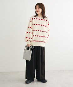 Green Parks あったか裏起毛フレアワイドパンツ