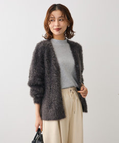 Green Parks シャギーＶネックカーディガン