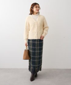 Green Parks シャギーＶネックカーディガン