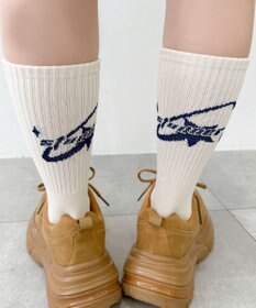 WEGO バックデザイン底パイルクルーソックス