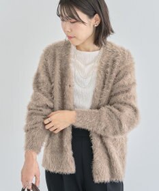 Green Parks シャギーＶネックカーディガン