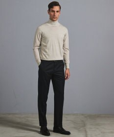 GOTAIRIKU 新色追加【洗える/チクチクしにくい/ピリングしにくい】イタリア糸 ハイゲージ タートルネックニット_WOOL100％