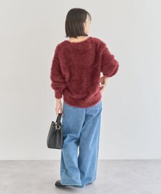 Green Parks シャギーＶネックカーディガン