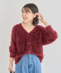 Green Parks シャギーＶネックカーディガン