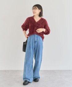 Green Parks シャギーＶネックカーディガン