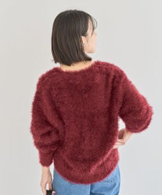 Green Parks シャギーＶネックカーディガン