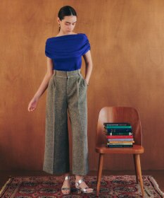 YECCA VECCA シャーリングオフショルニット