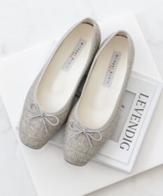 Bridget Birkin ＜3E＞【Bridget Birkin Walk】ラメパナマ調バレエパンプス