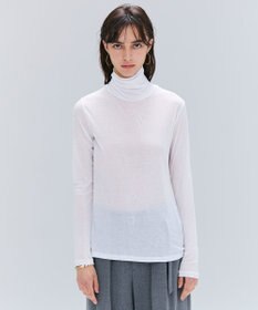 BEIGE， 【洗える】SORE / シアーコットンハイネックカットソー White